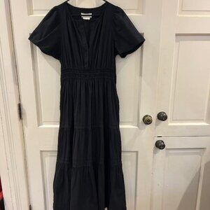 Anthropologie The Somerset Maxi Dress Black Large
